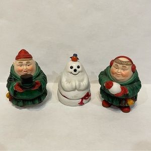 VTG Dept 56 Merry Makers Seymour Seigfried & The Snowman Christmas Holiday Decor